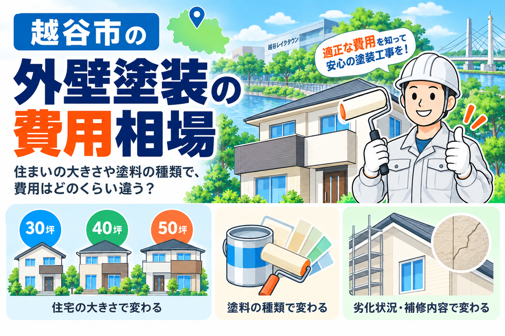 越谷市の外壁塗装の費用相場