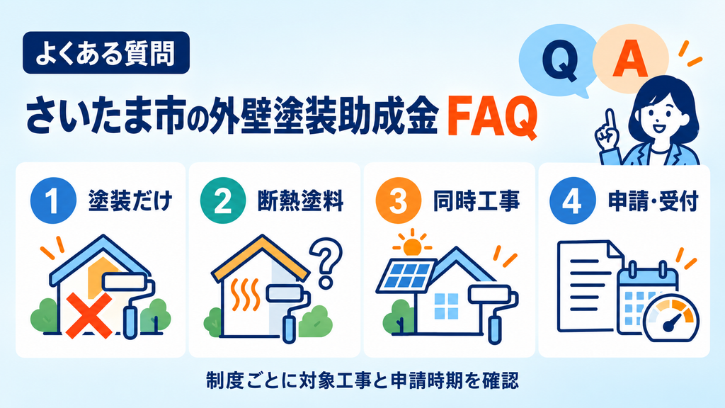 【さいたま市版】外壁塗装の助成金・補助金でよくある質問