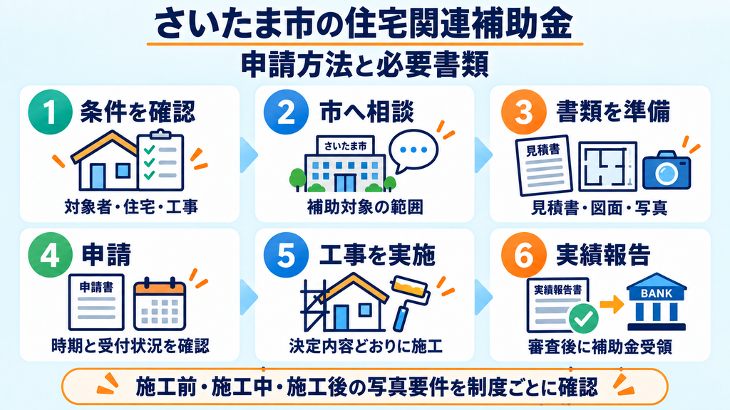 さいたま市住宅補助金の申請6ステップ

