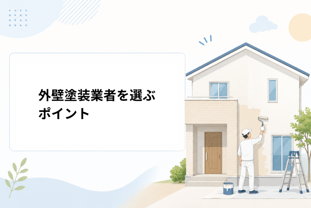 信頼できる外壁塗装業者を選ぶ5つのポイント