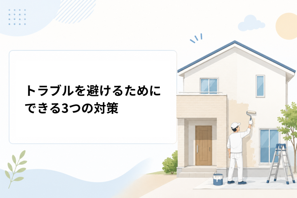 トラブルを避けるためにできる3つの対策