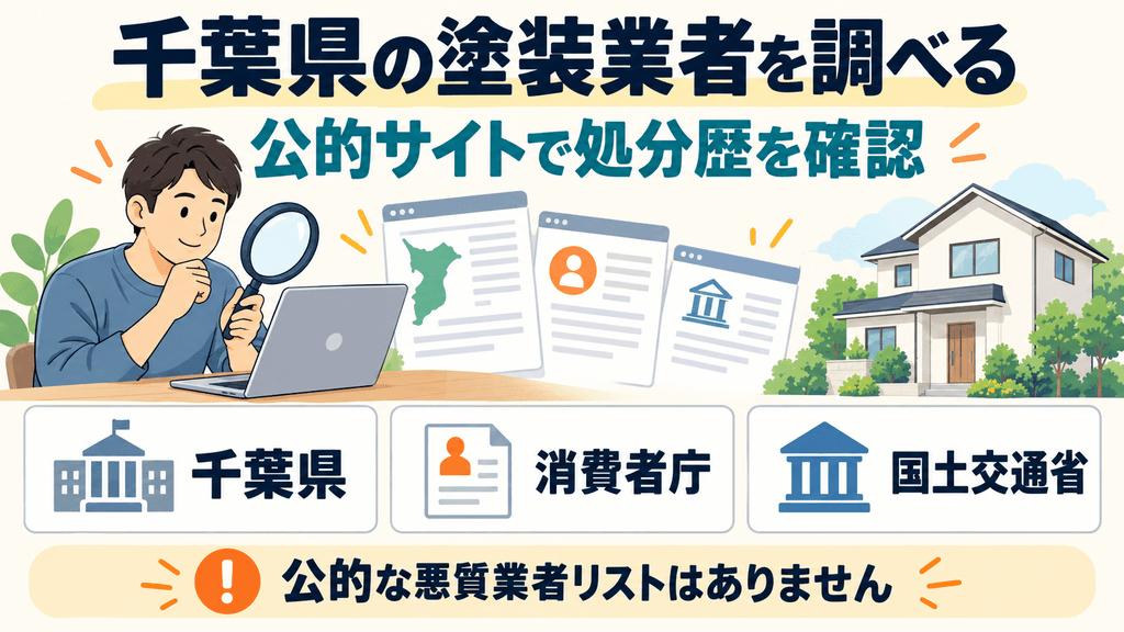 【結論】千葉県の悪質業者リストはないが処分歴の確認は可能