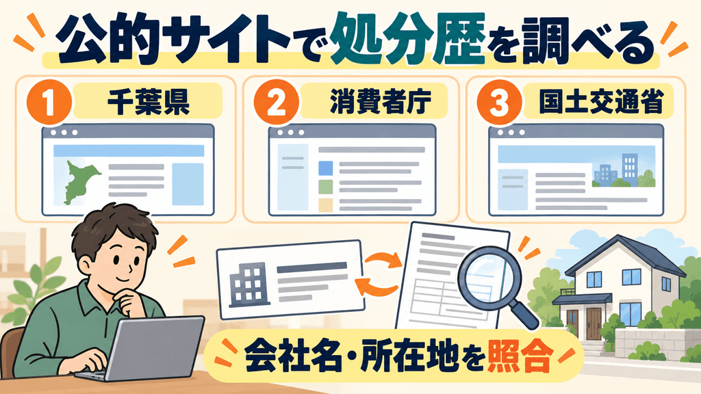 【調べ方】千葉県の外壁塗装業者の処分歴を確認する手順
