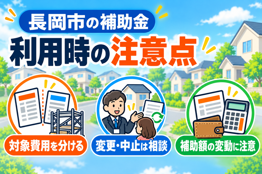 長岡市で外壁塗装の補助金を利用するときの注意点