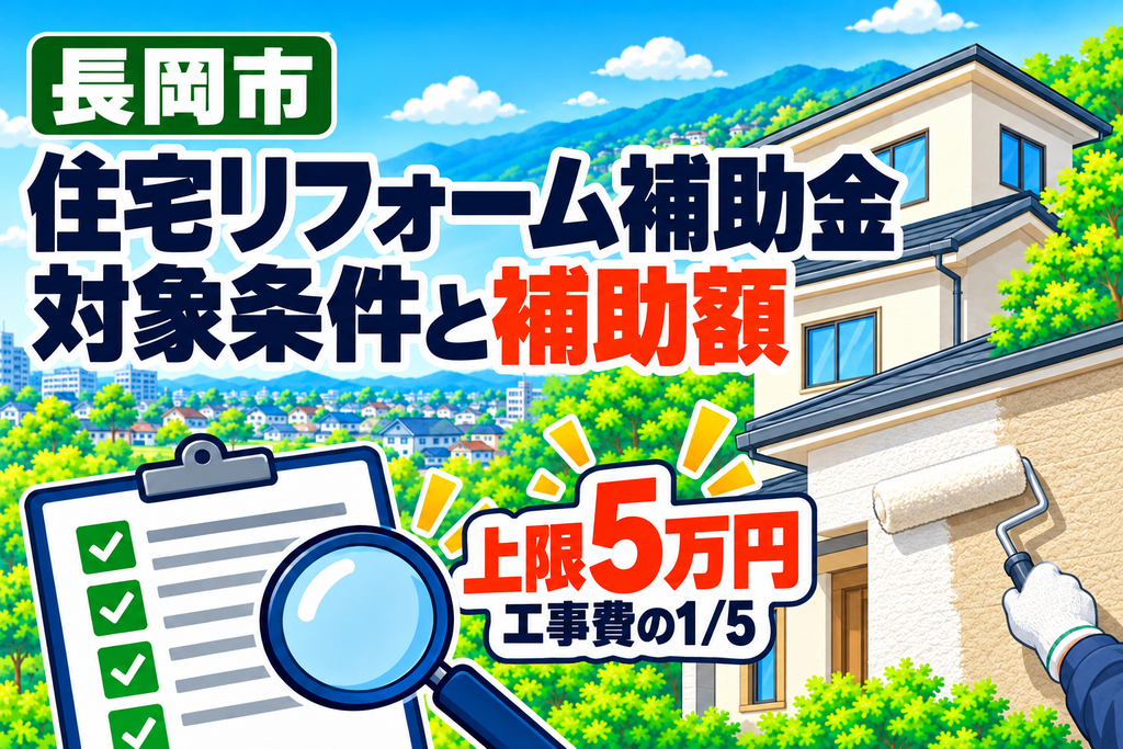 長岡市一般住宅リフォーム補助金の対象条件と補助額