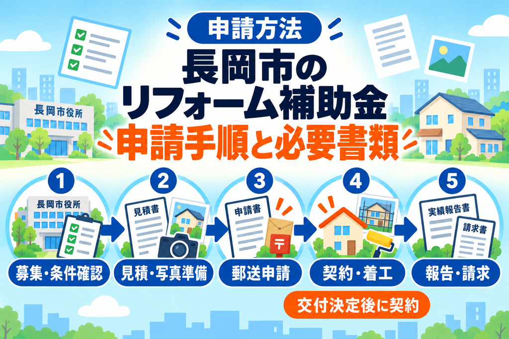 長岡市のリフォーム補助金の申請方法と必要書類