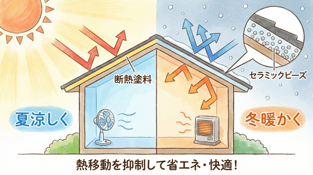 屋根の断熱塗料とは？基礎知識を解説図解