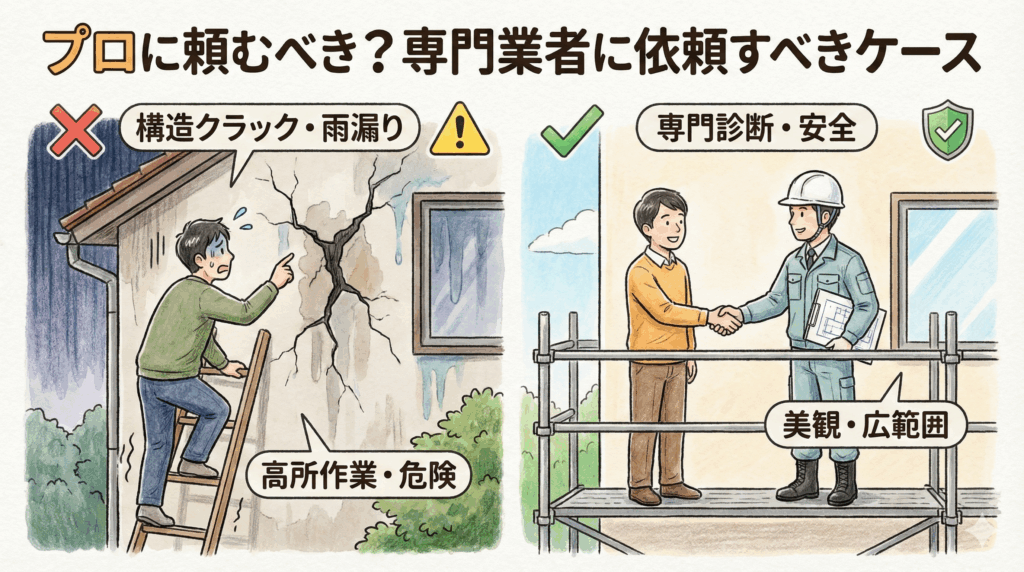 専門業者に依頼すべきケース図解