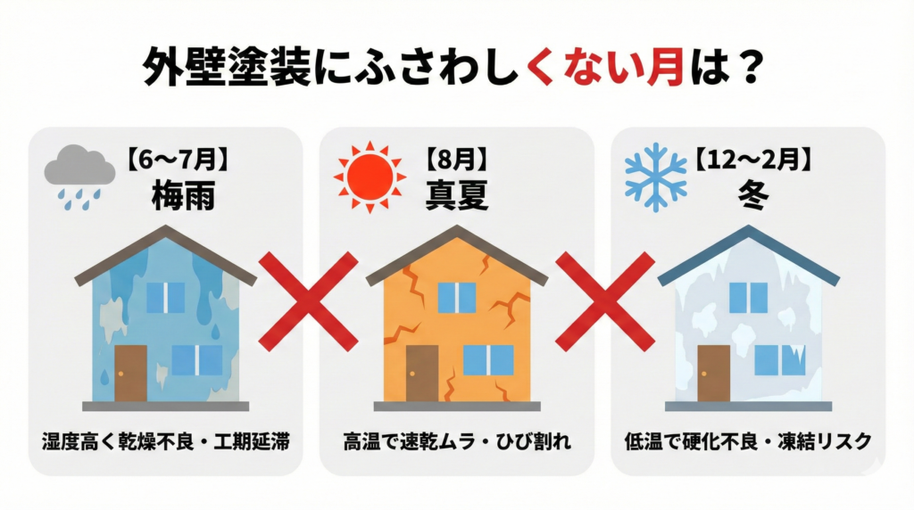 季節ごとの外壁塗装のメリット・デメリット
