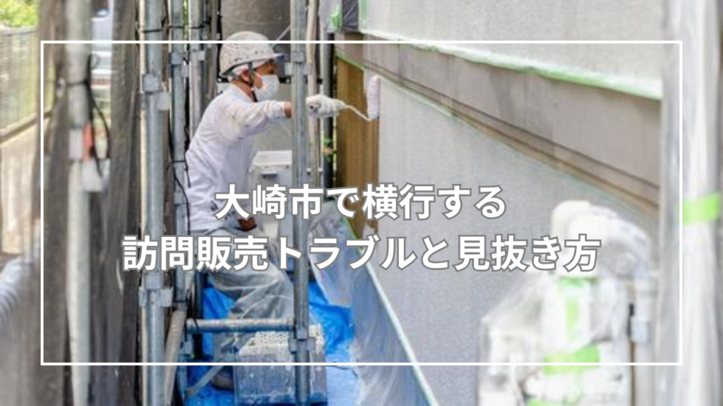 大崎市で横行する訪問販売トラブルと見抜き方