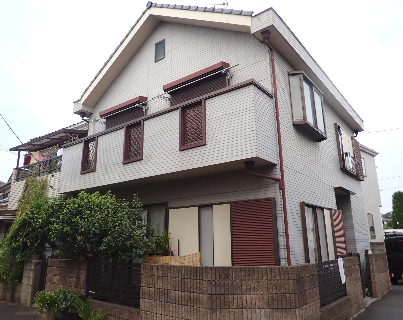 ケーアイ美フォームが市川市下貝塚で施工した外壁塗装の施工前