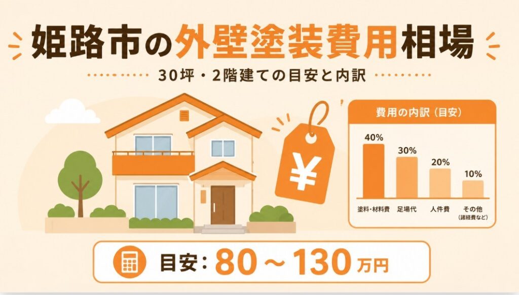 姫路市における外壁塗装費用の相場と内訳