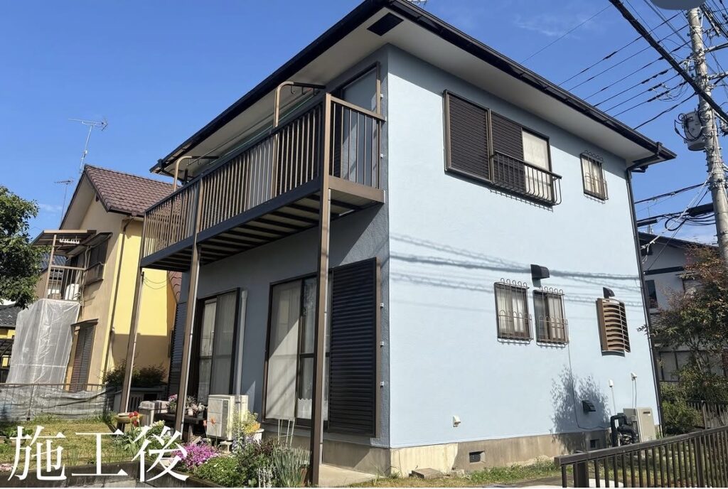 阿見町の屋根・外壁と付帯部の塗装の施工事例