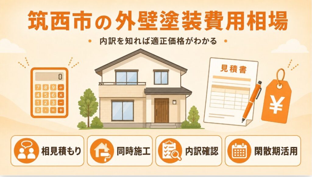 筑西市の外壁塗装費用相場と内訳・節約のコツ