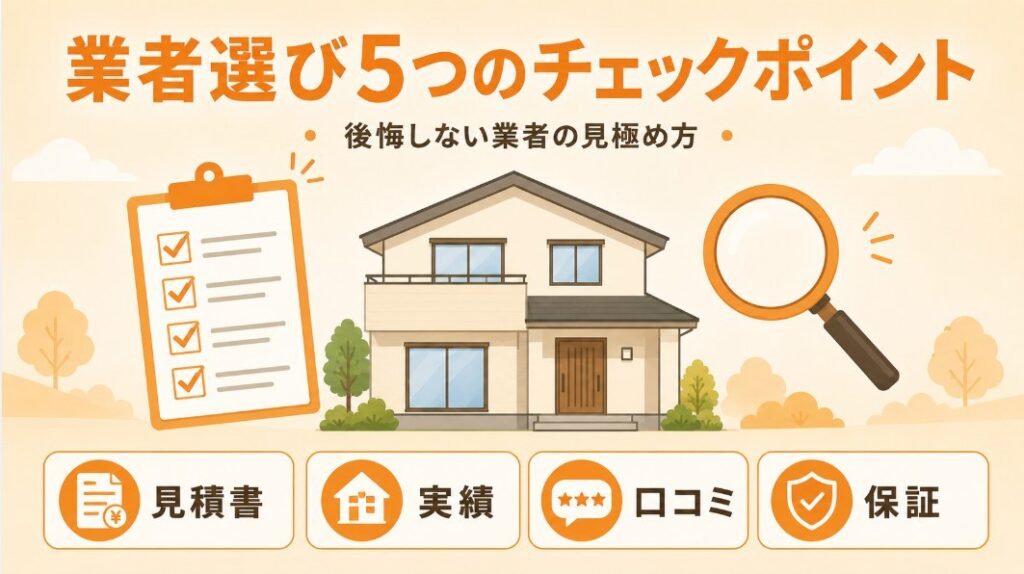 筑西市で外壁塗装業者を選ぶときの5つのチェックポイント