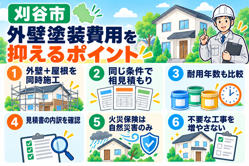 刈谷市で外壁塗装費用を抑えるポイント