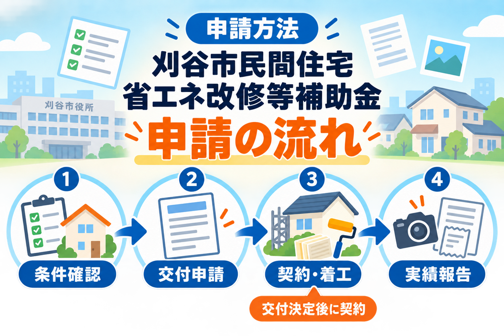 刈谷市民間住宅省エネ改修等補助金を申請する方法