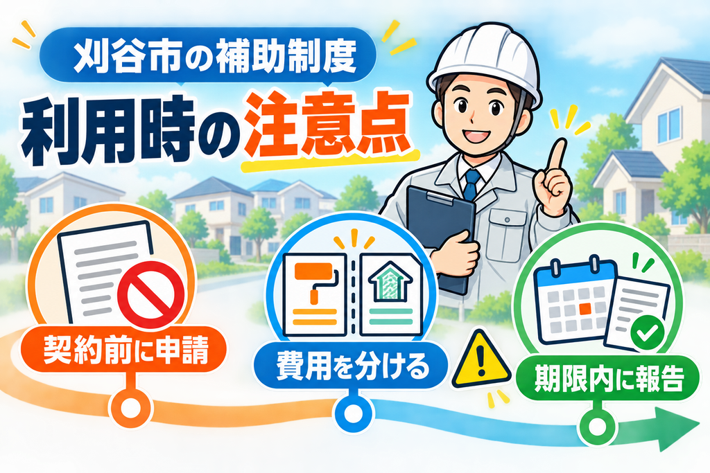 刈谷市の補助制度を利用するときの注意点