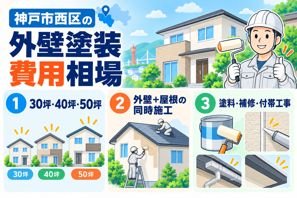 神戸市西区の外壁塗装費用相場