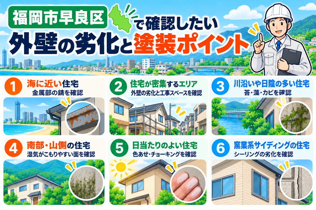 福岡市早良区で確認したい外壁の劣化と塗装ポイント