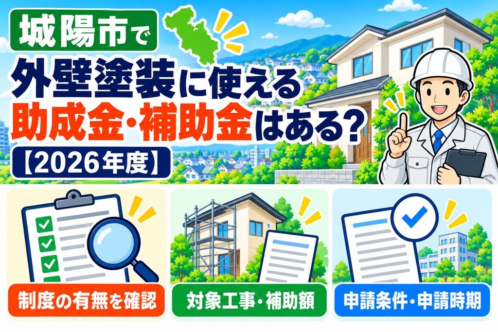 城陽市の外壁塗装に使える助成金・補助金【2026年度】
