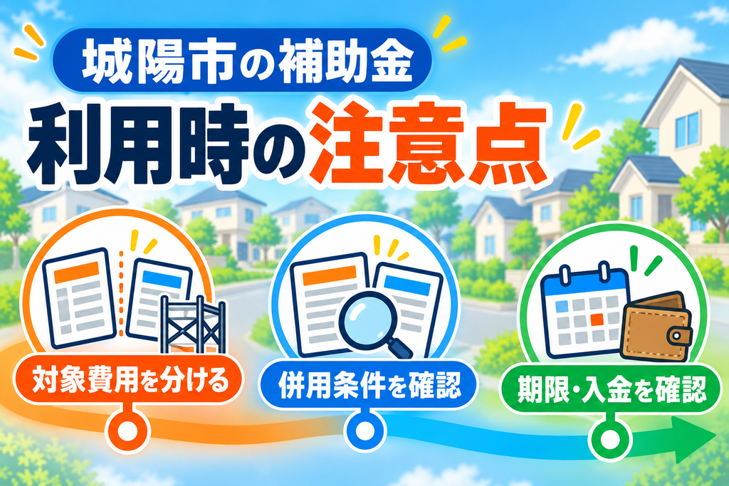 城陽市で補助金を利用するときの注意点